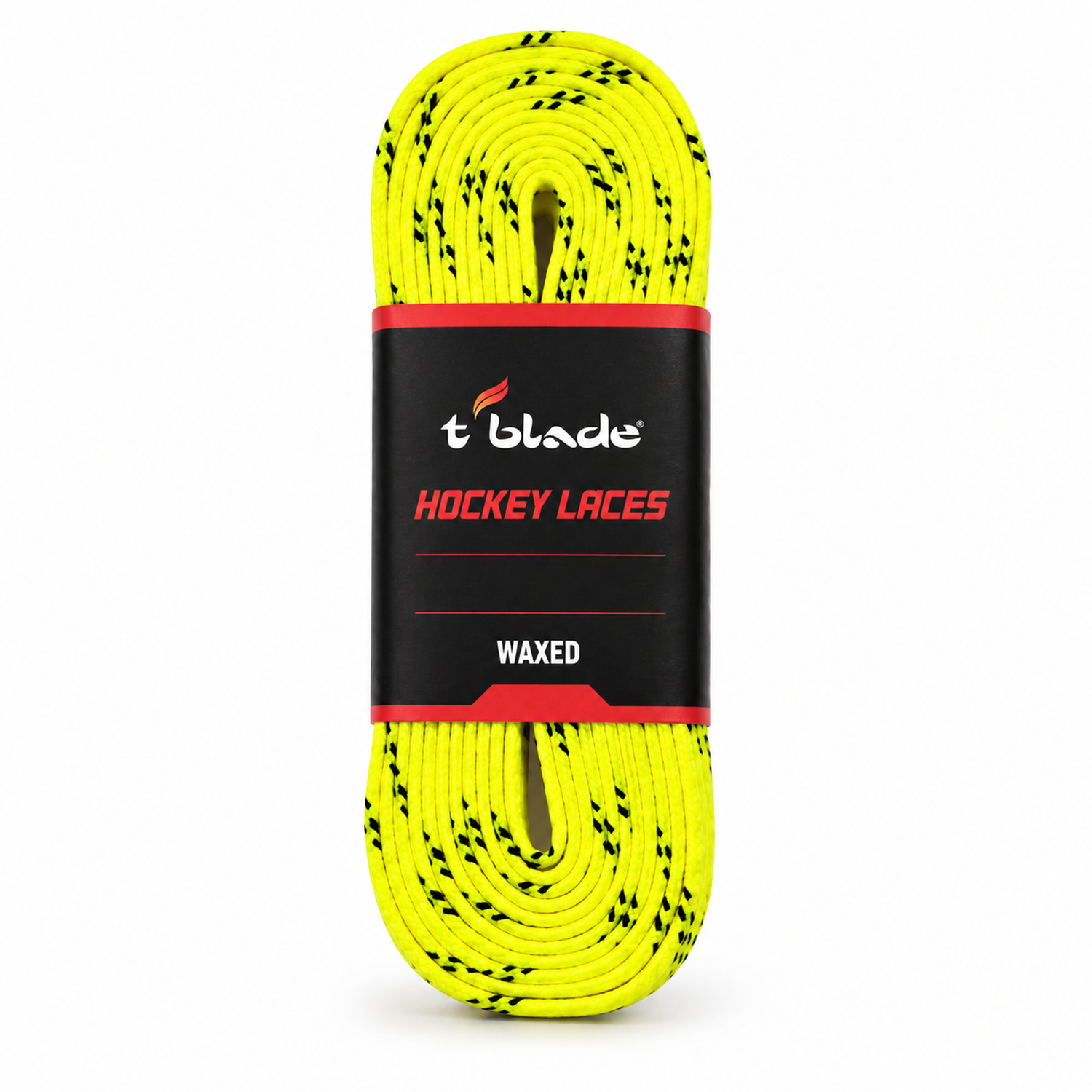 Schnürsenkel für Schlittschuhe gewachst neongelb von t-blade