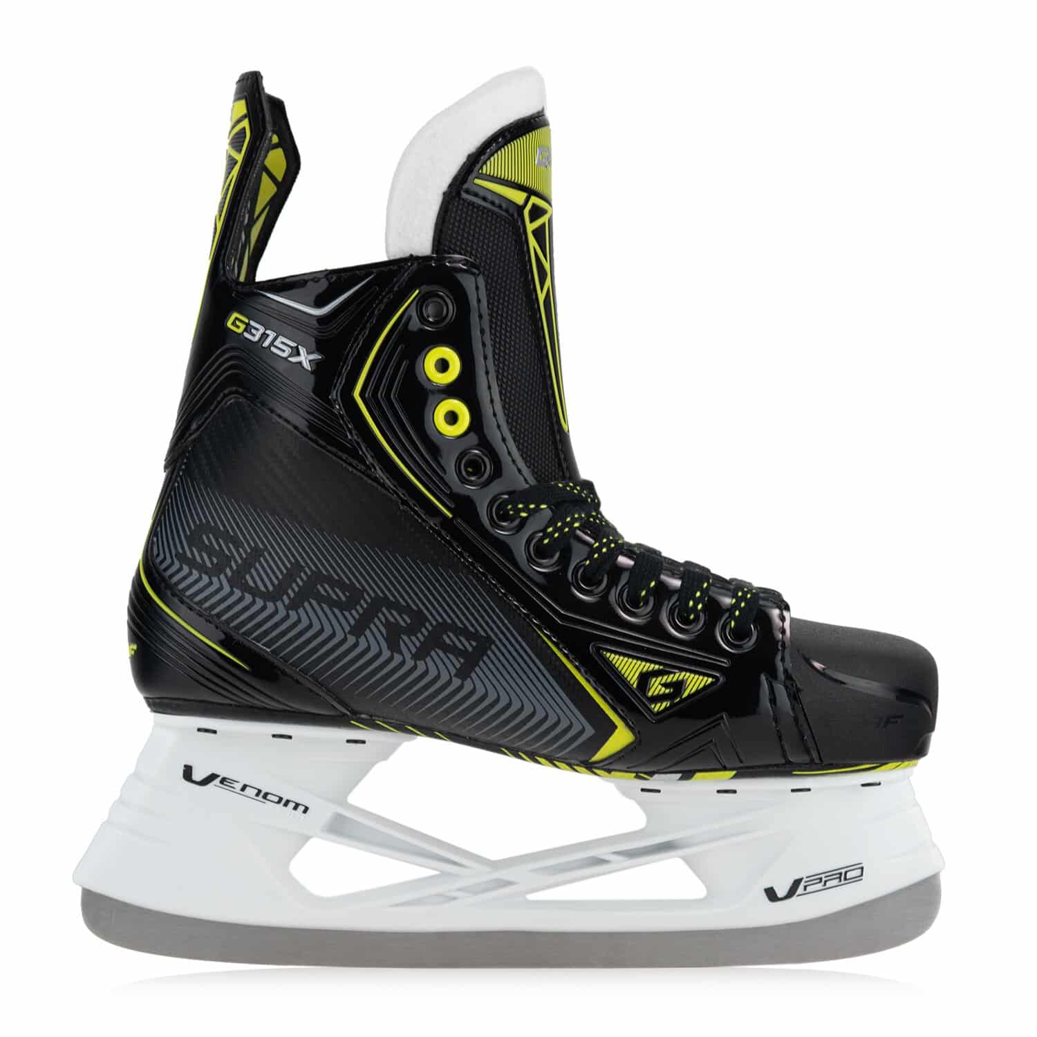 Graf Herstellerbild Supra G315X Schlittschuh Schwarz/Gelb Venom Pro Junior – Bild 1
