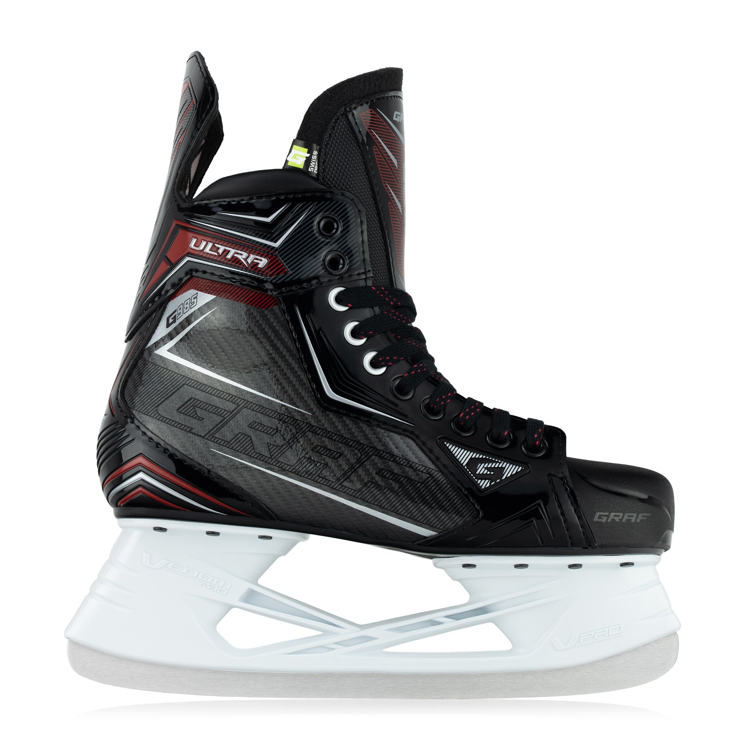 GRAF Ultra G985 Schlittschuh Schwarz/Rot Venom Pro Senior Verifizierte Legacy-Produktquelle; unverändertes GRAF Produktbild