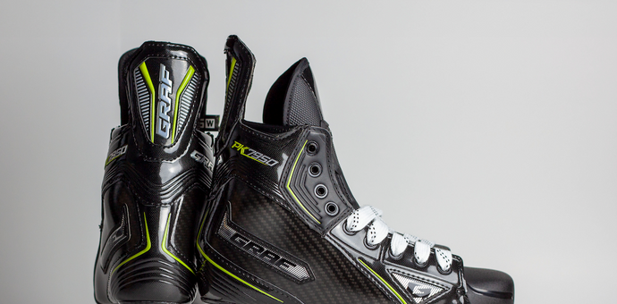 GRAF PK7950 Schlittschuh Schwarz/Gelb Venom X Pro Senior Variantenneutrale echte Bootansicht; Holder bewusst nicht gezeigt; visuelle Finalisierung später.