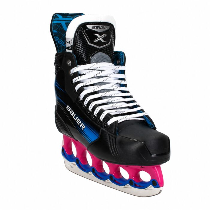 Bauer X T-Blade Schlittschuh Schwarz/Blau-Pink – US 8.5 / EU 42 – Bild 2