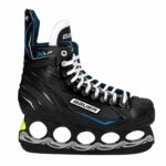 Bauer X-LP T-Blade Schlittschuh Schwarz/Blau-Neon-Gelb – US 8.5 / EU 42