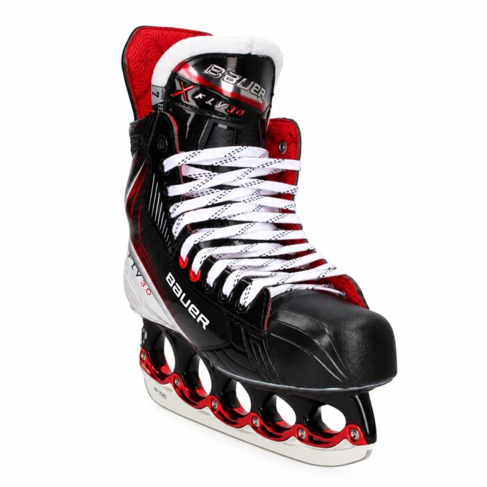Bauer Fly30 T-Blade Schlittschuh Schwarz/Metallic-Rot – US 8.5 / EU 42 – Bild 2