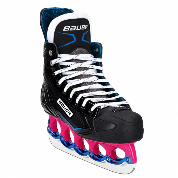 Bauer X-LP T-Blade Schlittschuh Pink/Metallic-Blau – US 10.5 / EU 44.5 – Bild 2