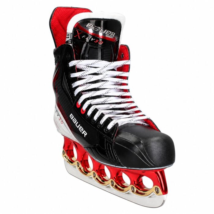 Bauer Fly30 T-Blade Schlittschuh Metallic-Rot/Gold – US 12.5 / EU 47 – Bild 2